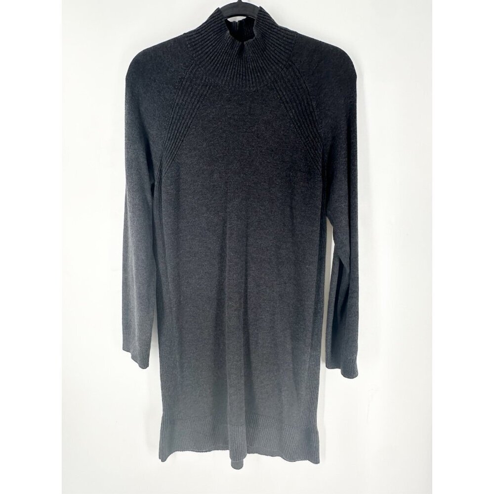 Lululemon Keep it Cozy Graphite Gray Silk Blend Sweater Dress 12 EUC